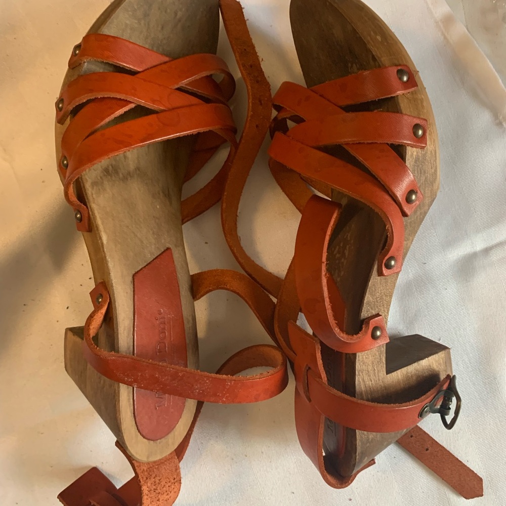 Italian orange clogs